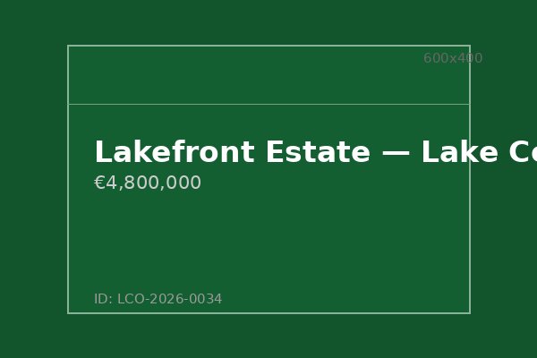 Lakefront Estate — Lake Como
