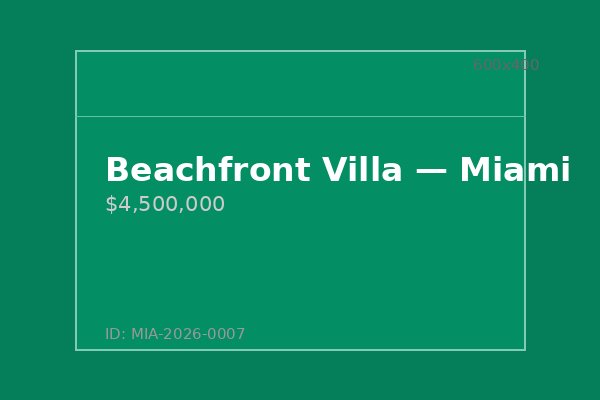 Beachfront Villa — Miami