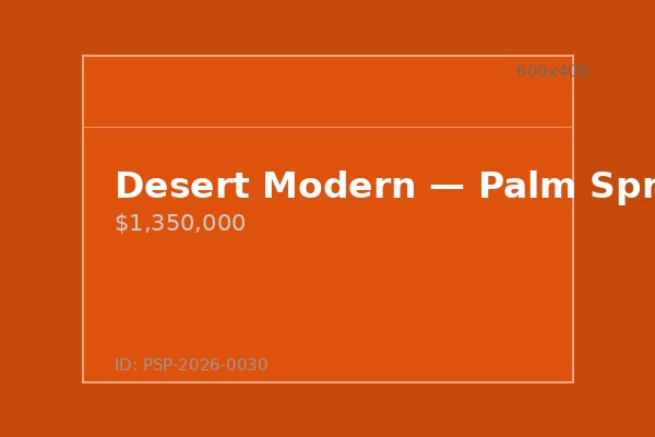 Desert Modern — Palm Springs