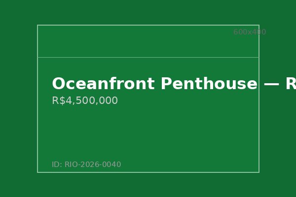 Oceanfront Penthouse — Rio