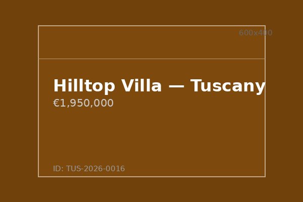 Hilltop Villa — Tuscany